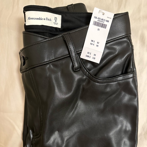 Abercrombie Vegan Leather Dad Pants - Picture 4 of 4